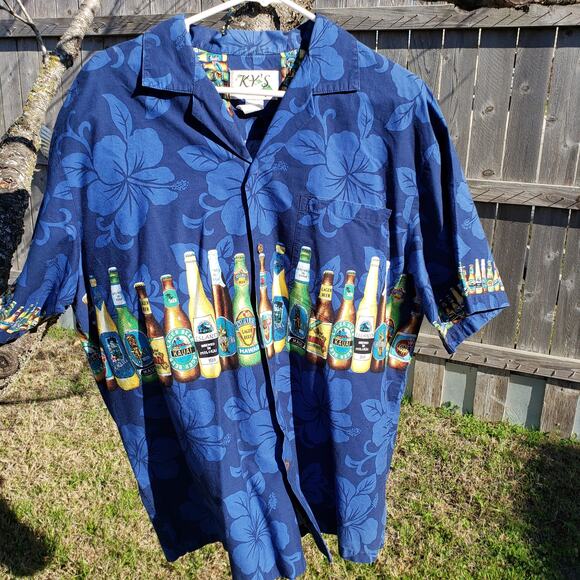 Ky'S Other - KY's Hawaiian Beer Bottles Shirt XL